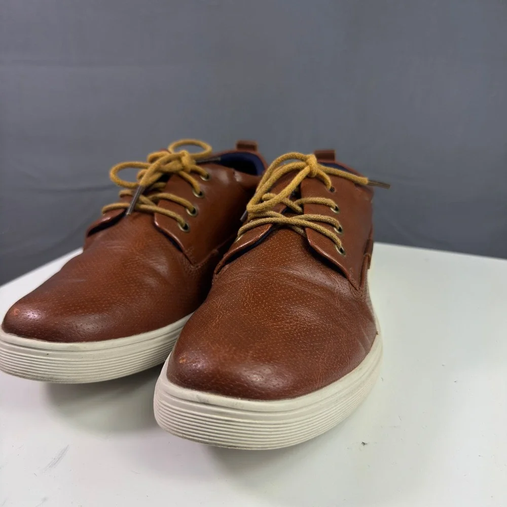 Ashford Hayes Dozer-Y Sneakers Mens 5 Brown Faux Leather Low Top Lace Up Shoes